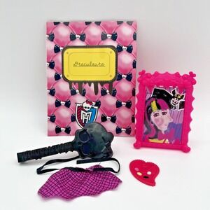 Monster High Draculaura Doll Art Class Replacement pcs book apron paint pallet +